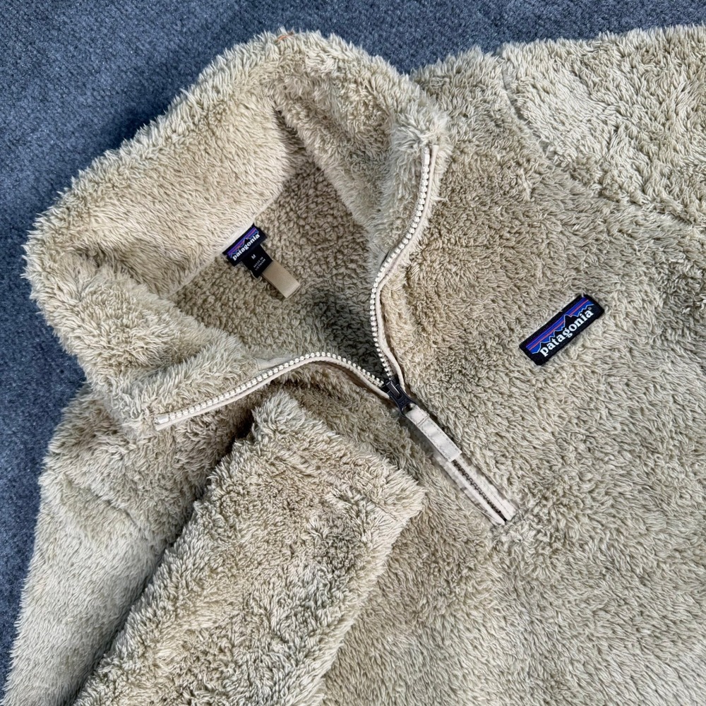Patagonia Los Gatos 1/4 Zip Fleece Pullover El Cap Khaki Tan 25235 Mens M #4356